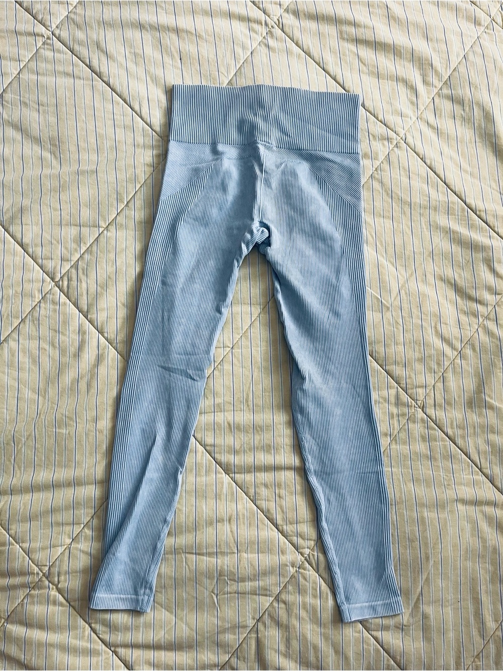 Joylab Seamless High-Waist Ribbed Leggings - Light Blue